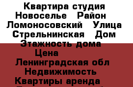 Квартира студия Новоселье › Район ­ Ломоносовский › Улица ­ Стрельнинская › Дом ­ 6 › Этажность дома ­ 12 › Цена ­ 15 000 - Ленинградская обл. Недвижимость » Квартиры аренда   . Ленинградская обл.